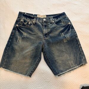 Y2K Distressed Denim Shorts Jorts